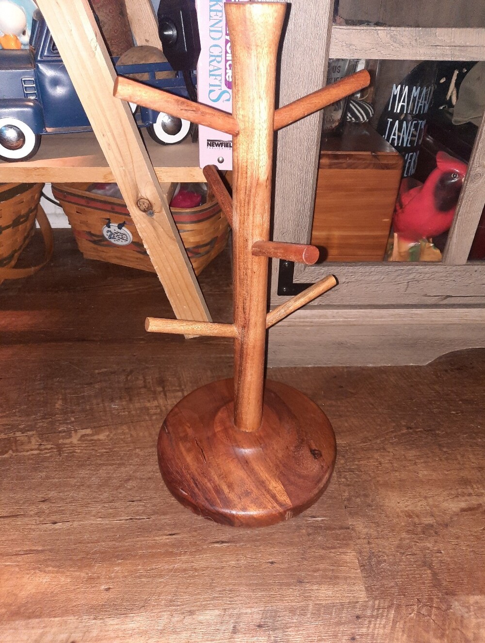 Hearth And Hand Wooden Mug Tree Stand - Brown